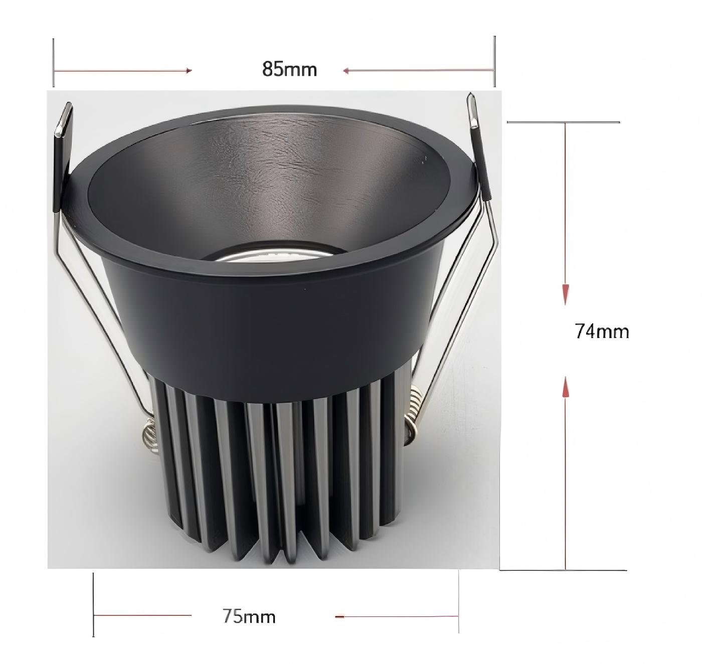 LED Downlight 12W – Black