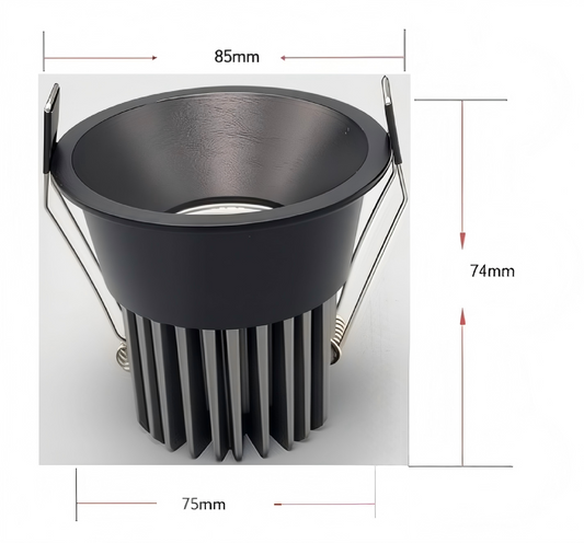 LED Downlight 12W – Black