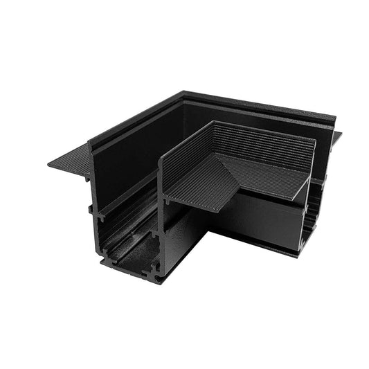 Recessed Magnetic Track Corner Connector – Black