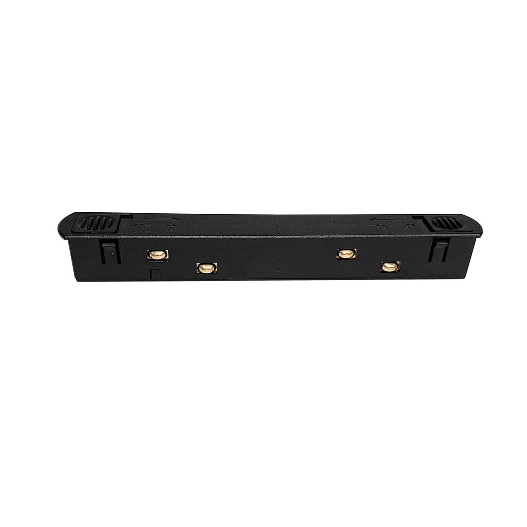 Conector recto para carril magnético – Negro